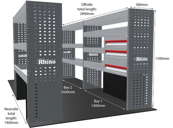 Rhino Van Racking Volkswagen Crafter 2006-2017 - Image 22